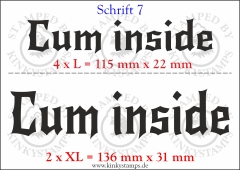 Temporäres Klebetattoo „Cum inside“