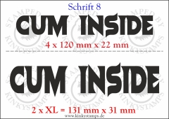 Temporäres Klebetattoo „Cum inside“