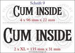 Temporäres Klebetattoo „Cum inside“