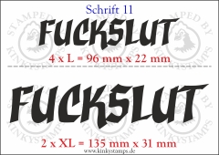 Temporäres Klebetattoo „Fuckslut“