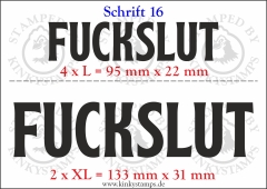 Temporäres Klebetattoo „Fuckslut“