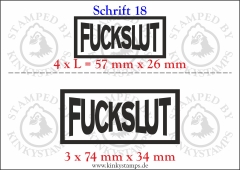 Temporäres Klebetattoo „Fuckslut“