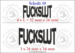 Temporäres Klebetattoo „Fuckslut“