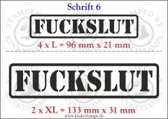Temporäres Klebetattoo „Fuckslut“