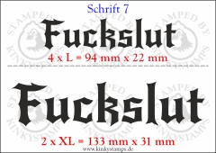 Temporäres Klebetattoo „Fuckslut“