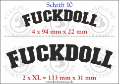 Temporäres Klebetattoo „Fuckdoll“