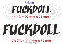 Temporäres Klebetattoo „Fuckdoll“