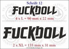 Temporäres Klebetattoo „Fuckdoll“