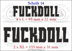Temporäres Klebetattoo „Fuckdoll“