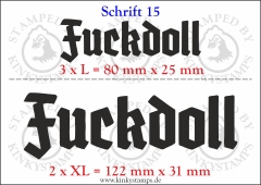 Temporäres Klebetattoo „Fuckdoll“