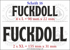 Temporäres Klebetattoo „Fuckdoll“