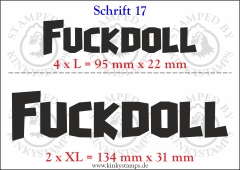 Temporäres Klebetattoo „Fuckdoll“