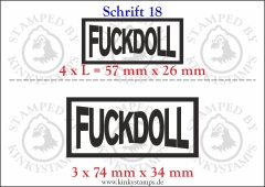 Temporäres Klebetattoo „Fuckdoll“