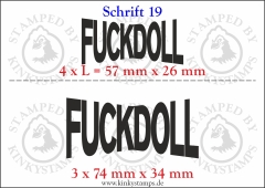Temporäres Klebetattoo „Fuckdoll“