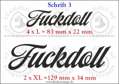 Temporäres Klebetattoo „Fuckdoll“