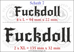 Temporäres Klebetattoo „Fuckdoll“