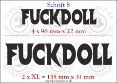Temporäres Klebetattoo „Fuckdoll“