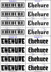 Temporäres Klebetattoo – „Ehehure“