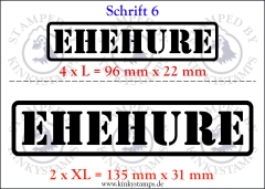 Temporäres Klebetattoo – „Ehehure“