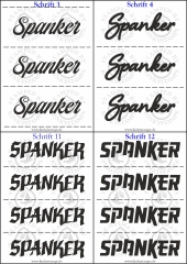 Temporäres Klebetattoo – Spanker