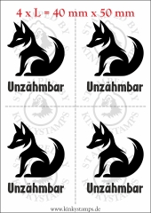 Temporäres Klebetattoo – Fuchs „unzähmbar“