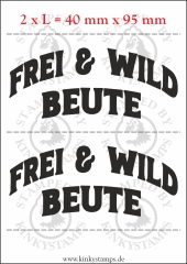 Temporäres Klebetattoo „Frei & Wild – Beute“