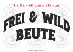 Temporäres Klebetattoo „Frei & Wild – Beute“