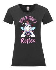 Damen T-Shirt rund Ausschnitt - Born without a gag reflex -