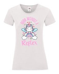 Damen T-Shirt rund Ausschnitt - Born without a gag reflex -
