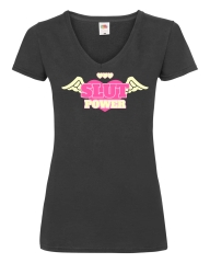 Damen T-Shirts V Ausschnitt - Slut Power -
