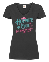 Damen T-Shirts V Ausschnitt - Hotwife Club Bull riding Instructur -
