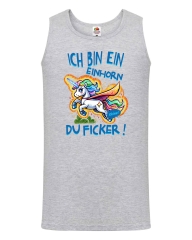 Herren Tanktop - Ich bin ein Einhorn Du Ficker -
