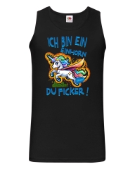 Herren Tanktop - Ich bin ein Einhorn Du Ficker -