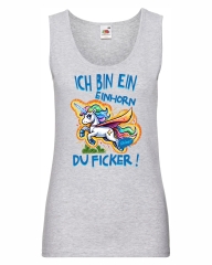 Damen Tanktop - Ich bin ein Einhorn Du Ficker -