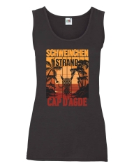 Damen Tanktop - Schweinchenstrand Cap DAgde -