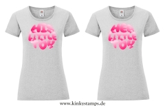 Damen T-Shirt rund Ausschnitt  “His Little Toy” oder “Her Little Toy”