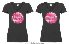 Damen T-Shirts V Ausschnitt  “His Little Toy” oder “Her Little Toy”