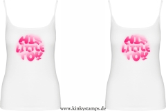 Damen Top mit Träger “His Little Toy” oder “Her Little Toy”