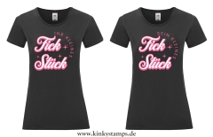 Damen T-Shirt rund Ausschnitt “Sein kleines Fickstück” oder “Ihr kleines Fickstück”