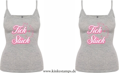 Damen Top mit Träger “Sein kleines Fickstück” oder “Ihr kleines Fickstück”