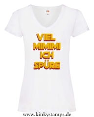 Damen T-Shirts V Ausschnitt Viel Mimimi ich spüre