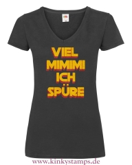 Damen T-Shirts V Ausschnitt Viel Mimimi ich spüre
