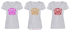 Damen T-Shirts V Ausschnitt Little Proud Bitch