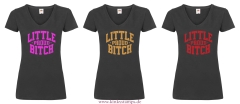 Damen T-Shirts V Ausschnitt Little Proud Bitch
