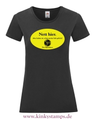 Damen T-Shirt rund Ausschnitt Nett hier. Aber haben sie schon meine Sub gefickt?