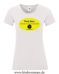 Damen T-Shirt rund Ausschnitt Nett hier. Aber haben sie schon meine Sub gefickt?