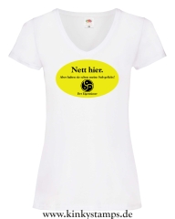 Damen T-Shirts V Ausschnitt Nett hier. Aber haben sie schon meine Sub gefickt?
