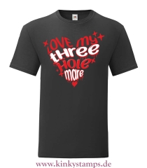 Herren T-Shirt Love my three hole mare