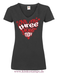 Damen T-Shirts V Ausschnitt Love my three hole mare