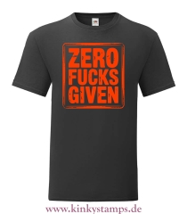 Herren T-Shirt Zero Fucks Given